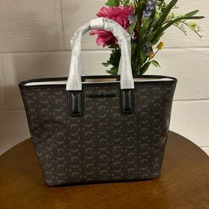 MICHAEL KORS Jodie Small Logo Jacquard Tote Bag